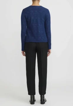 Lainey Keogh Lightweight Cardigan In Sapphire & Navy Blue