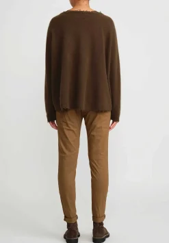 Rundholz Black Label Linen Cotton Stretch Skinny Pants In Bronze