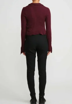 Rundholz Black Label Linen Cotton Stretch Skinny Pants In Black