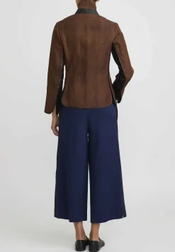 Sophie Hong Linen Culottes In Blue