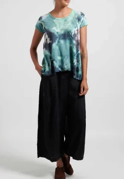 Gilda Midani Linen Egg Pants In Black