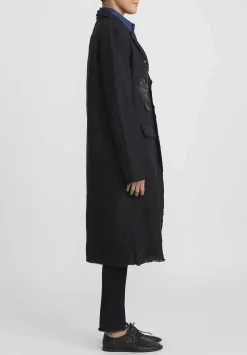Umit Unal Linen Long Duster Jacket In Black