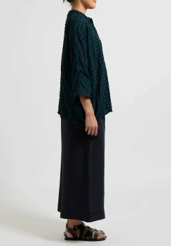 Daniela Gregis Linen Pigiama Pants In Blu Navy