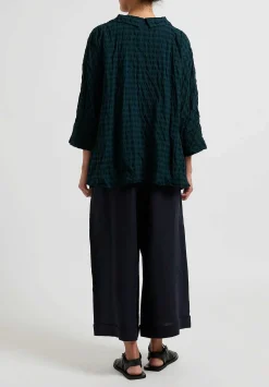 Daniela Gregis Linen Pigiama Pants In Blu Navy