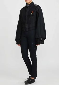 Umit Unal Linen Short Jacket In Black