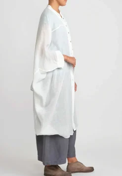 Gilda Midani Linen Square Tunic In White