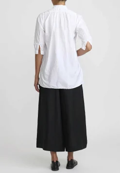 Daniela Gregis Linen Wide Leg Pigiama Pants In Nero Black