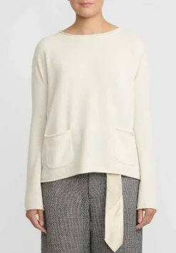 A Tentative Atelier Loro Piana Cashmere Loose Pocket Sweater In Off White