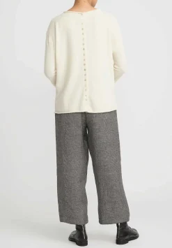 A Tentative Atelier Loro Piana Cashmere Loose Pocket Sweater In Off White
