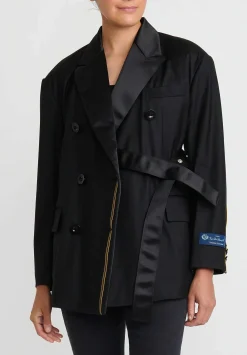 Sacai Loro Piana Wool Jacket In Black