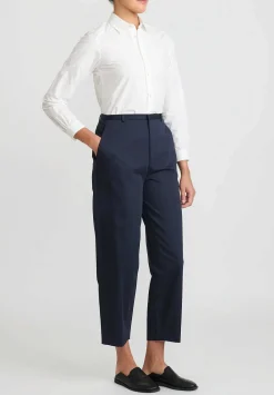 Closed Mawbray Sateen Stretch Pants In Dark Night Blue