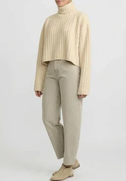 Lauren Manoogian Merino Wool Plush Rib Turtleneck Sweater In Alabaster White