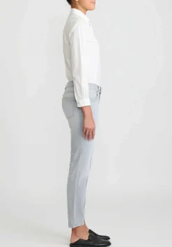 Closed Organic Cotton Baker Cropped Jeans With Embroidery In Light Grey