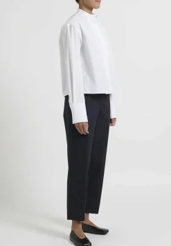 Jil Sander Organic Cotton Drawstring Pants In Navy Blue