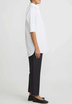Jil Sander Organic Cotton Poplin Friday Shirt In Optic White