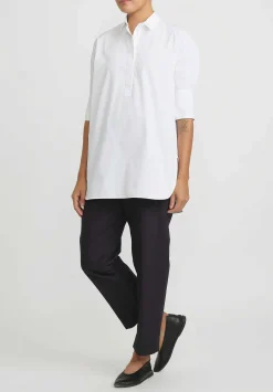 Jil Sander Organic Cotton Poplin Friday Shirt In Optic White