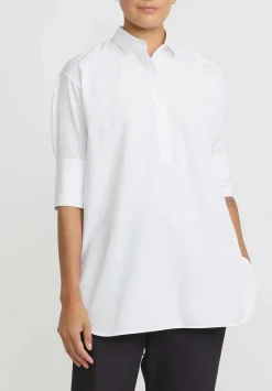Jil Sander Organic Cotton Poplin Friday Shirt In Optic White