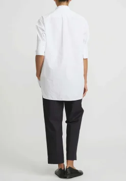 Jil Sander Organic Cotton Poplin Friday Shirt In Optic White