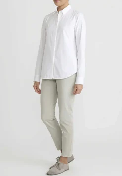 Jil Sander Organic Cotton Poplin ''Monday'' Shirt In Optic White