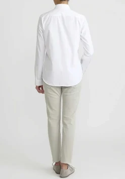 Jil Sander Organic Cotton Poplin ''Monday'' Shirt In Optic White