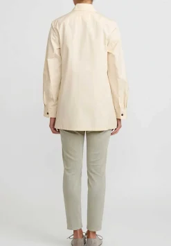 Jil Sander Organic Cotton Poplin Shirt In Ivory