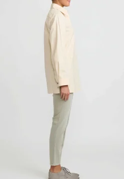 Jil Sander Organic Cotton Poplin Shirt In Ivory