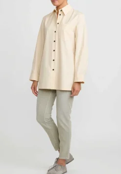 Jil Sander Organic Cotton Poplin Shirt In Ivory