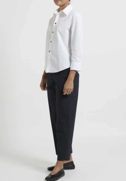 Jil Sander Organic Cotton Poplin Shirt In White