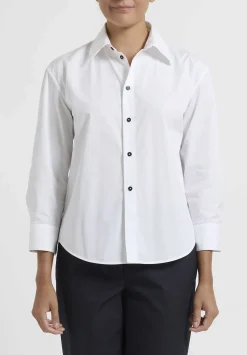 Jil Sander Organic Cotton Poplin Shirt In White