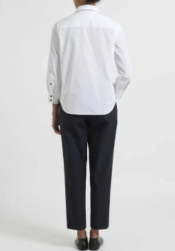 Jil Sander Organic Cotton Poplin Shirt In White