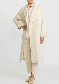 A Tentative Atelier Oversized Elastic Coat In Sand Natural