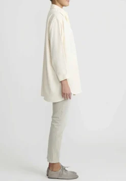 Jil Sander Oversized Fluid Shirt In White Quartz