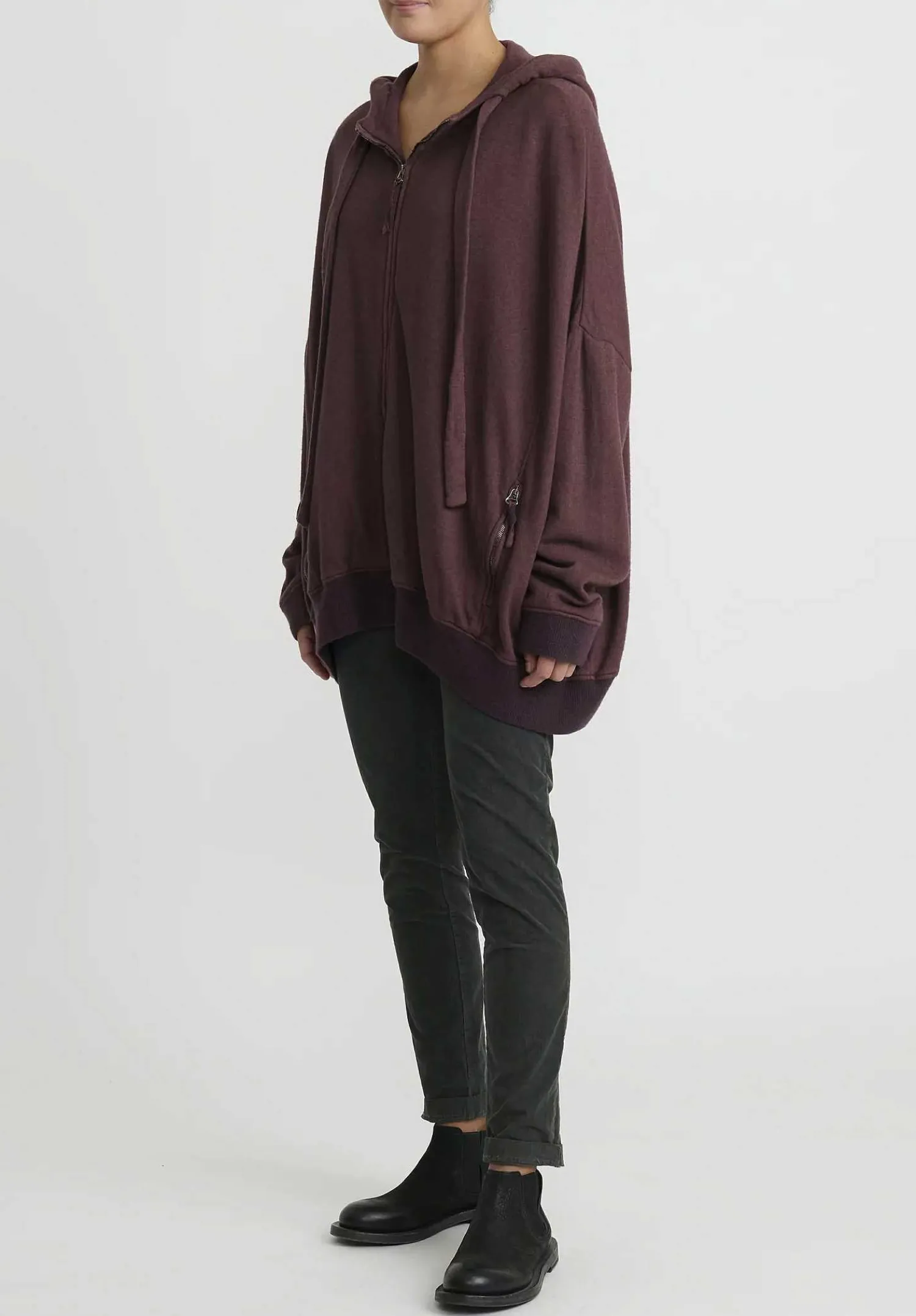 Rundholz Oversized Hooded Jacket In Light Umber Red