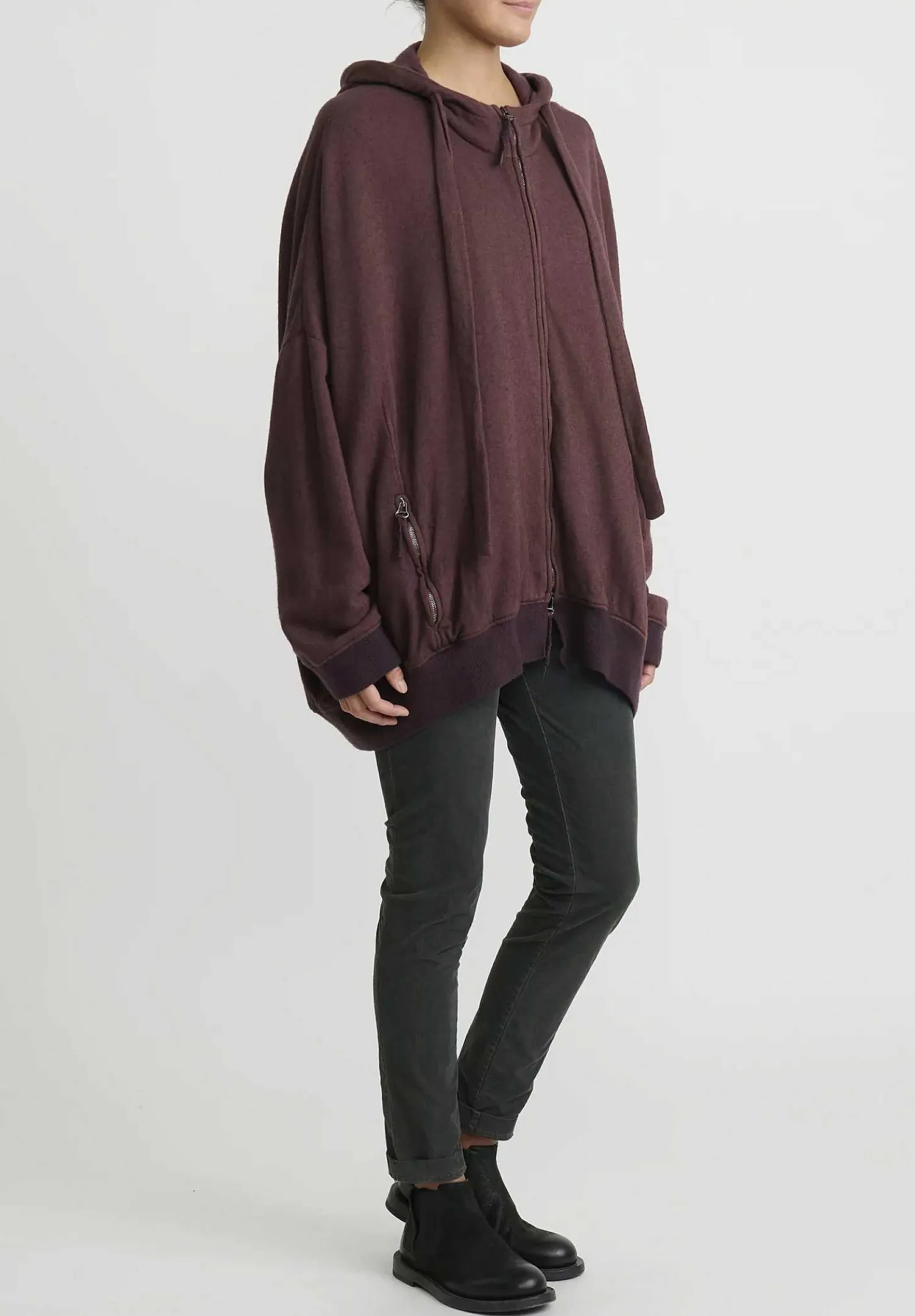 Rundholz Oversized Hooded Jacket In Light Umber Red