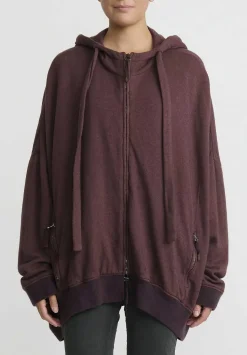 Rundholz Oversized Hooded Jacket In Light Umber Red