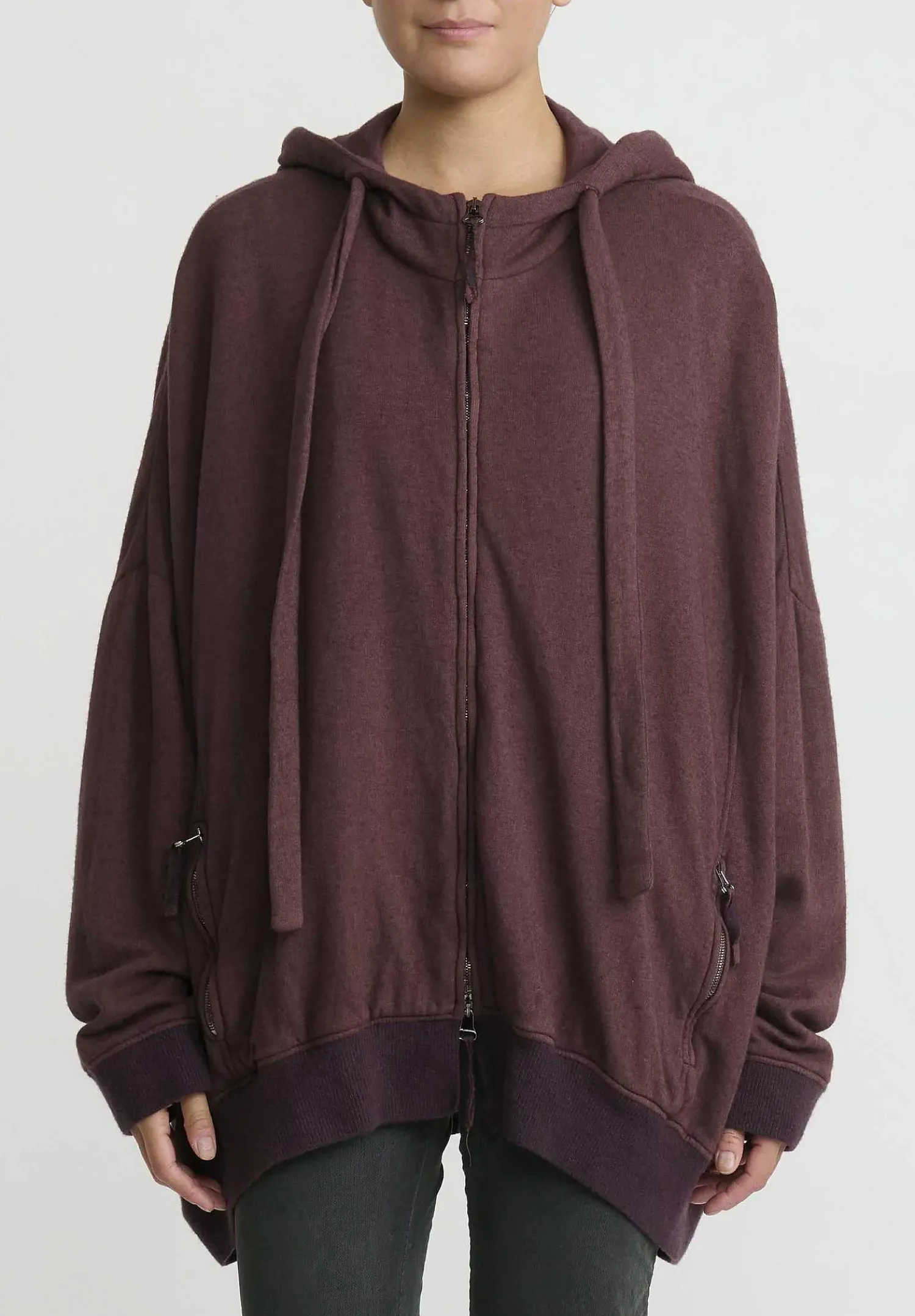 Rundholz Oversized Hooded Jacket In Light Umber Red
