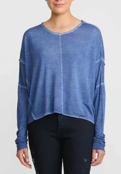 Umit Unal Oversized Short Top In Indigo Blue