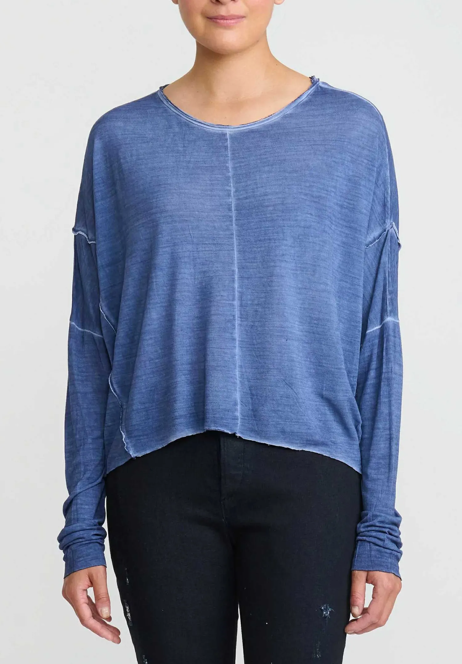 Umit Unal Oversized Short Top In Indigo Blue