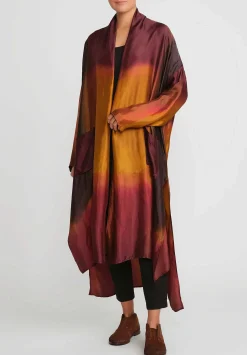 Masnada Oversized Smoulder Duster In Copper & Red