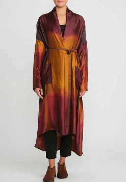 Masnada Oversized Smoulder Duster In Copper & Red