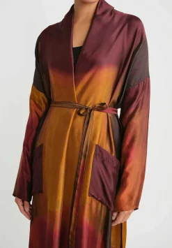 Masnada Oversized Smoulder Duster In Copper & Red