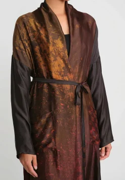 Masnada Oversized Weld Duster In Copper & Black