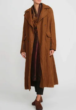 Masnada Oversized Weld Duster In Copper & Black