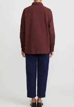 Casey Casey Paper Cotton And Linen ''Bee'' Pants In Ink Blue
