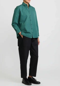 Toogood Paper Maker Brushed Cotton Drill Pants In Flint Black