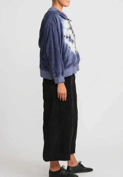 Gilda Midani Pattern Dyed Mini Midani Hoodie In Indigo Blue Moon