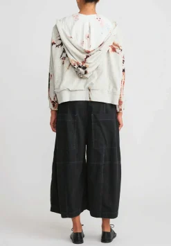 Gilda Midani Pattern Dyed Mini Midani Hoodie In Tyed Pewter Grey