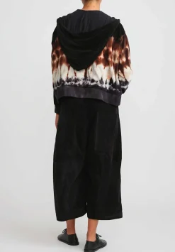 Gilda Midani Pattern Dyed Mini Midani Hoodie In Chocolate Brown Row