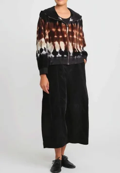 Gilda Midani Pattern Dyed Mini Midani Hoodie In Chocolate Brown Row