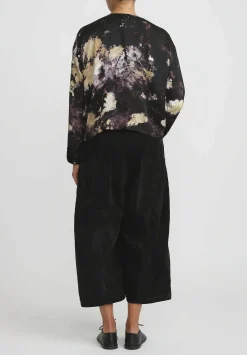 Gilda Midani Pattern Dyed Velvet Gilet Jacket In Canyon Brown